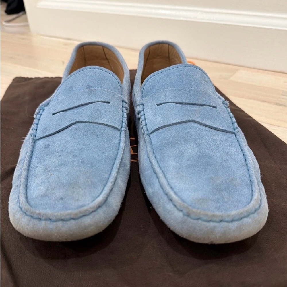 TOD’s Men's Blue Suede Loafers